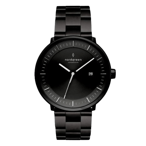 Nordgreen Philosopher 40mm Black with 3-Link Strap Watch Discount