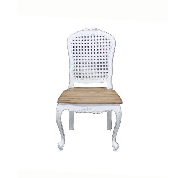 SILLA DE COMEDOR EN ACABADO EN MADERA BLANCA For Discount