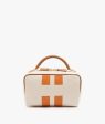 My Style Bags Berkeley Cosmetic Bag Natural With Orange Stripes on Sale