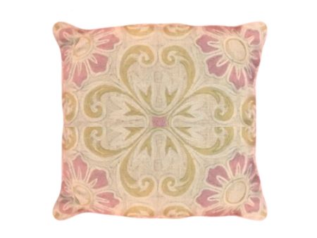 ***CREWEL EMBROIDERED CUSHION COVER WITH FILLER For Discount