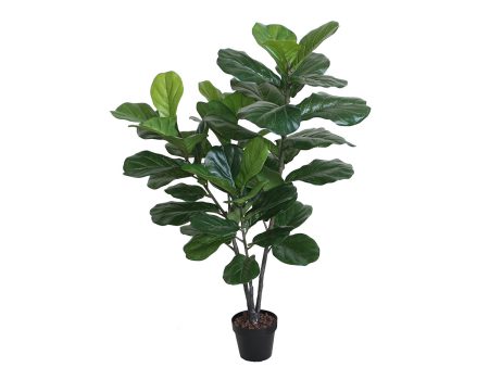 PLANTA ARTIFICIAL FIDDLE LEAF TREE VERDE CON MACETERO For Discount