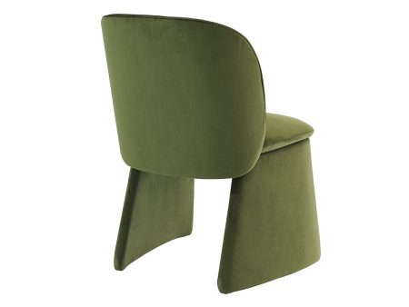 SILLA DE COMEDOR EN TELA VERDE For Discount