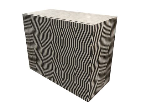 GABINETE CON PATRON BLANCO Y NEGRO Discount