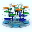 Mario Luca Giusti Aimone Blue Fruit Plates Set of 6Pcs Online