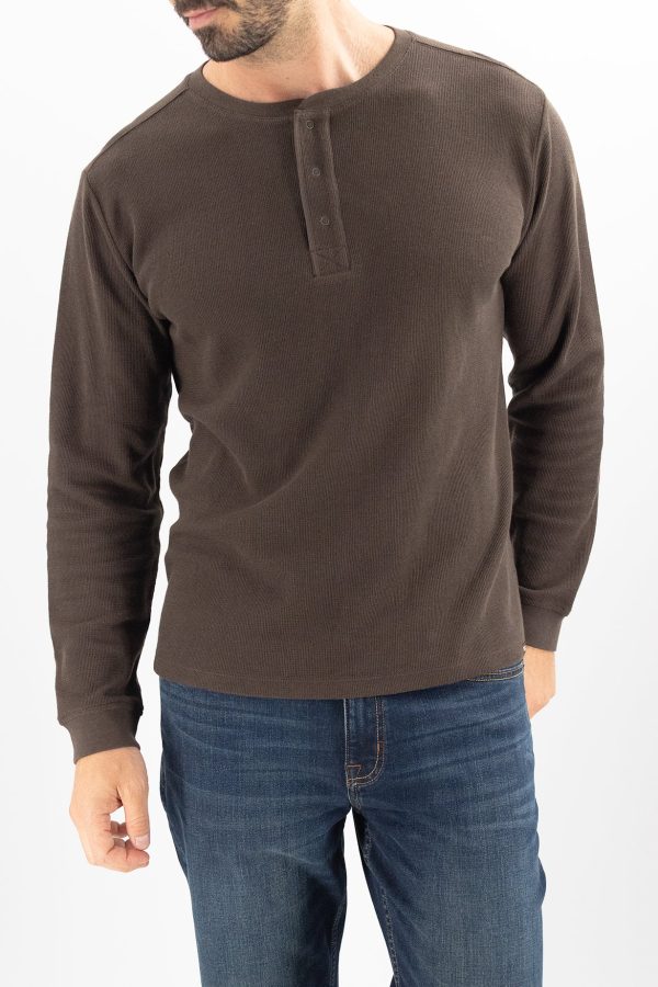 Waffle Henley - Dark Roast Online