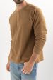 Waffle Henley - Walnut For Cheap