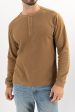 Waffle Henley - Walnut For Cheap