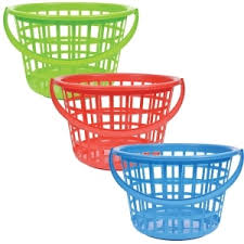 Round Plastic Storage Basket with Handles Online