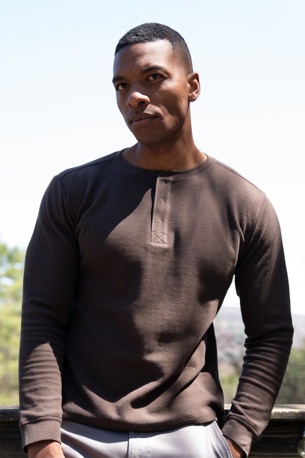 Waffle Henley - Dark Roast Online