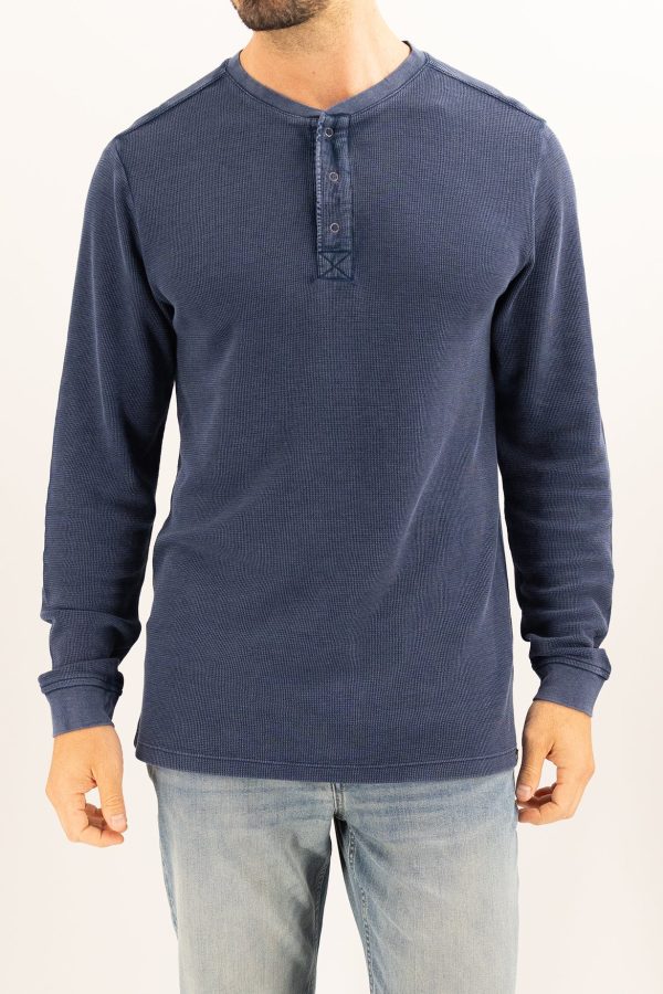 Waffle Henley - Indigo Online