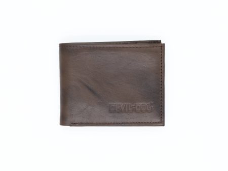 DEVIL-DOG® Leather Wallet - Brown Discount