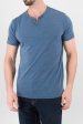 Burnout Henley - Ensign Blue For Discount