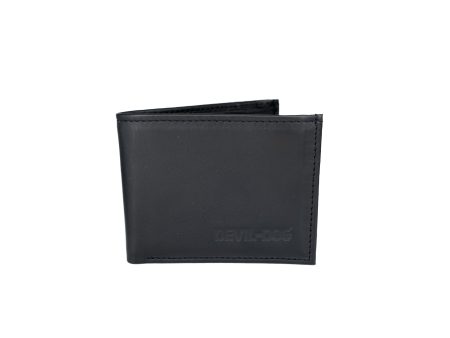 DEVIL-DOG® Leather Wallet - Black Hot on Sale