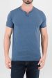 Burnout Henley - Ensign Blue For Discount