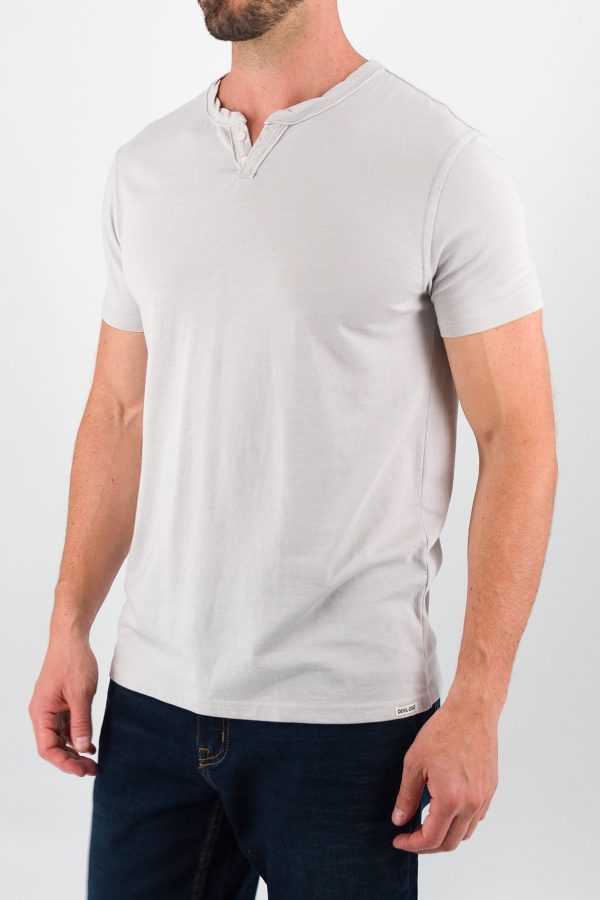 Burnout Henley - Quiet Gray For Sale