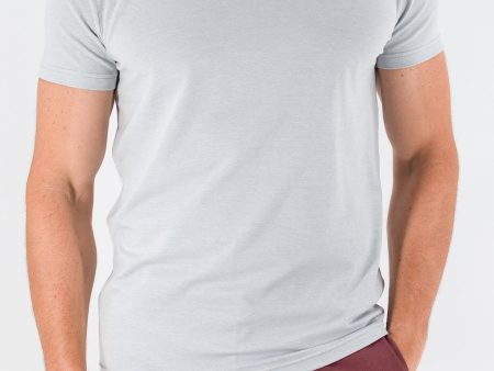 Feeder Stripe Tee - Melange Quiet Gray For Sale